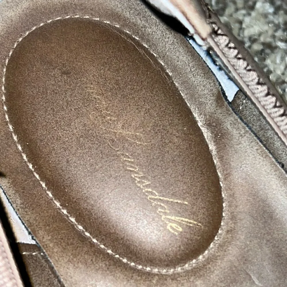 Laura Lansdale brown leather comfort‎ Bailey flat women’s size 9M
